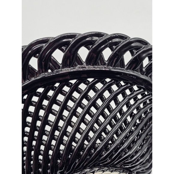 Rosenthal Netter Basket Weave Ceramic Candy Dish With Cover Made In Italy MCM - Picture 15 of 16